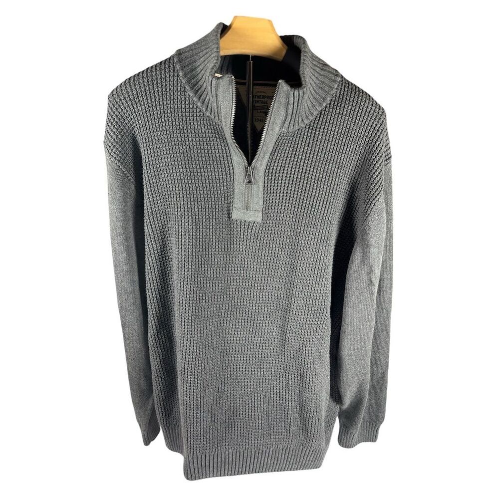 Men's 2XL Gray Turtleneck Pullover Sweater Casual Fall Knit‎